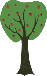 Size: 604x972 | Tagged: safe, artist:a01421, apple, apple tree, background tree, food, no pony, plant, resource, simple background, transparent background, tree, vector
