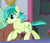 Size: 309x264 | Tagged: safe, screencap, sandbar, yona, earth pony, pony, g4, school raze, cropped, cutie mark, male, running, smiling, solo focus, stallion, teenager