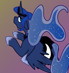Size: 1515x1616 | Tagged: safe, artist:incapacitatedvixen, princess luna, alicorn, pony, g4, crown, female, hoof shoes, jewelry, looking at you, lying down, mare, princess of the night, regalia, royalty, solo