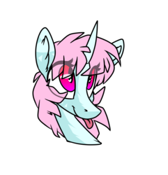 Size: 1171x1214 | Tagged: safe, artist:spoopygander, oc, oc only, oc:scoops, pony, unicorn, bleb, cute, eye clipping through hair, female, looking at you, looking up, mare, markings, outline, simple background, smiling, tongue out, transparent background