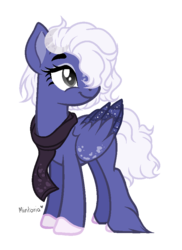 Size: 654x900 | Tagged: safe, artist:mintoria, oc, oc only, oc:moonlight, pegasus, pony, clothes, female, mare, scarf, simple background, solo, transparent background