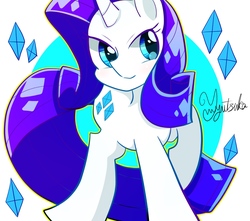 Size: 1200x1063 | Tagged: safe, artist:yuyutsuka_0130, rarity, pony, unicorn, g4, female, mare, signature, solo