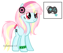Size: 664x560 | Tagged: safe, artist:xylenneisnotamazing, oc, oc only, oc:amelia chords, earth pony, pony, female, headphones, mare, simple background, solo, transparent background