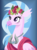 Size: 1039x1400 | Tagged: safe, artist:cloudy glow, part of a set, silverstream, hippogriff, g4, amulet, amulet of aurora, bust, female, flower, jewelry, lineless, portrait