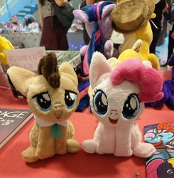 Size: 1175x1200 | Tagged: safe, doctor whooves, pinkie pie, time turner, uk ponycon, g4, irl, photo, plushie