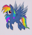 Size: 395x427 | Tagged: safe, artist:galacticflashd, rainbow dash, pony, g4, secrets and pies, adorapiehater, animated, animation test, cute, evil pie hater dash, female, flying, gif, simple background, solo, transparent background