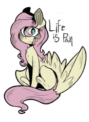 Size: 1367x1872 | Tagged: safe, artist:urbanqhoul, fluttershy, pegasus, pony, g4, female, looking at you, mare, simple background, solo, white background