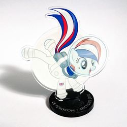Size: 960x960 | Tagged: safe, oc, oc only, oc:britannia (uk ponycon), earth pony, pony, uk ponycon, astronaut, convention, female, leicester, mare, mascot, photo, solo, spacesuit, united kingdom