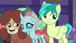 Size: 1920x1080 | Tagged: safe, screencap, ocellus, sandbar, yona, pony, g4, school raze