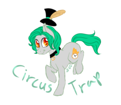 Size: 1024x884 | Tagged: safe, artist:kimyowolf, oc, oc only, oc:circus trap, earth pony, pony, colt, hat, male, simple background, solo, top hat, transparent background