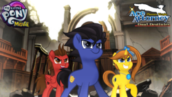 Size: 1658x932 | Tagged: safe, artist:angellight-bases, artist:rainbow15s, pony, ace attorney, apollo justice, athena cykes, base used, crossover, dual destinies, movie, phoenix wright, ponified