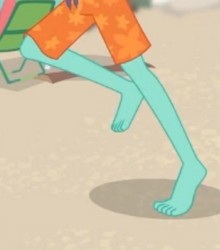 Size: 718x815 | Tagged: safe, screencap, zephyr breeze, blue crushed, equestria girls, equestria girls series, g4, ankles, barefoot, clothes, cropped, feet, foot focus, leg focus, legs, male, male feet, pictures of legs, shorts, swimming trunks, toes