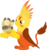 Size: 869x920 | Tagged: safe, artist:porygon2z, owlowiscious, oc, oc:blaze, bird, griffon, owl, g4