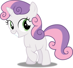 Size: 3214x3000 | Tagged: safe, artist:dashiesparkle, sweetie belle, pony, unicorn, g4, .svg available, cute, diasweetes, female, filly, high res, looking back, simple background, smiling, solo, transparent background, vector