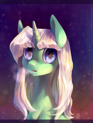 Size: 773x1028 | Tagged: safe, artist:share dast, oc, oc only, pony, unicorn, female, looking at you, mare, open mouth, solo