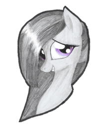 Size: 547x710 | Tagged: safe, artist:t72b, derpibooru exclusive, marble pie, earth pony, pony, g4, bust, female, portrait, simple background, smiling, solo, traditional art, transparent background