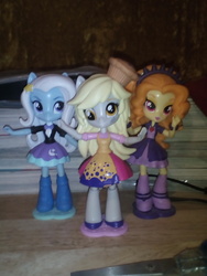 Size: 2448x3264 | Tagged: safe, adagio dazzle, derpy hooves, trixie, equestria girls, g4, doll, equestria girls minis, high res, irl, photo, toy