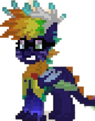 Size: 258x329 | Tagged: safe, oc, oc only, oc:dragon chick, dracony, hybrid, pony, pony town, angry, simple background, transparent background
