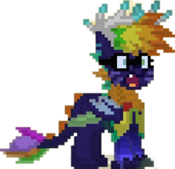 Size: 341x329 | Tagged: safe, oc, oc only, oc:dragon chick, pony, pony town, simple background, surprised, transparent background, yelling