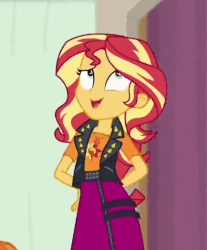 Size: 434x524 | Tagged: safe, screencap, sunset shimmer, constructive criticism, equestria girls, equestria girls series, g4, adorasexy, animated, clothes, cute, dancing, female, geode of empathy, gif, hips, jewelry, magical geodes, necklace, sexy, shimmerbetes, skirt, solo, swaying hips