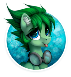 Size: 1800x1950 | Tagged: dead source, safe, artist:vird-gi, oc, oc only, oc:hurricane, pony, female, goggles, mare, solo, tongue out