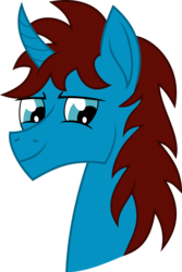 Size: 3000x4482 | Tagged: safe, artist:equinox3141, oc, oc only, oc:spooky shimmer, pony, unicorn, .svg available, bust, curved horn, high res, horn, male, portrait, simple background, solo, stallion, transparent background, vector