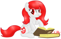 Size: 1024x664 | Tagged: safe, artist:doroshll, oc, oc only, oc:roxy, pegasus, pony, book, female, mare, simple background, solo, transparent background