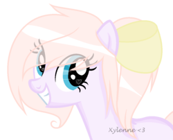 Size: 1008x814 | Tagged: safe, artist:xylenneisnotamazing, oc, oc only, oc:catchy, earth pony, pony, bow, female, hair bow, mare, simple background, solo, transparent background