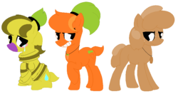 Size: 782x413 | Tagged: safe, artist:eggi-myst3ry, artist:selenaede, earth pony, pony, base used, carrot, crossover, cuphead, food, grin, moe tato, onion, pac-man eyes, potato, psycarrot, raised hoof, simple background, smiling, studio mdhr, the root pack, transparent background, weepy