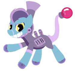 Size: 467x445 | Tagged: safe, artist:eggi-myst3ry, artist:selenaede, earth pony, pony, base used, crossover, cuphead, grin, pac-man eyes, phantom express, ponified, simple background, smiling, studio mdhr, transparent background, wheel