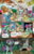 Size: 792x1224 | Tagged: safe, artist:lytlethelemur, applejack, pinkie pie, oc, oc:champion, oc:gimbal lock, oc:nutmeg, oc:twilight tickler, earth pony, pegasus, pony, unicorn, comic:ponies in the outfield, g4, bandaid, billboard, black eye, blood, broken teeth, bruised, bucket, cave, clothes, comic, cup, diner, female, flower, food, hoodie, lightning, magic, mare, menu, mouth hold, napkin, notepad, pen, pencil, pepper, ponyville, rain, restaurant, salt, sign, spatula, sundae, telekinesis, train