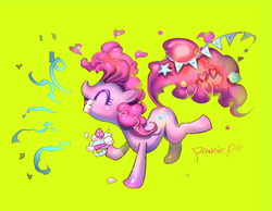 Size: 648x503 | Tagged: safe, artist:mozuright, pinkie pie, earth pony, pony, g4, female, mare, simple background, solo