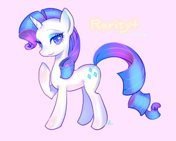 Size: 1000x800 | Tagged: safe, artist:mozuright, rarity, pony, unicorn, g4, female, mare, pink background, simple background, solo