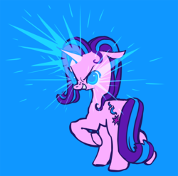 Size: 900x890 | Tagged: safe, artist:starstation, starlight glimmer, pony, unicorn, g4, female, glowing horn, grin, horn, magic, smiling, solo