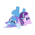 Size: 630x630 | Tagged: safe, starlight glimmer, trixie, pony, g4, low poly, newbie artist training grounds, original art