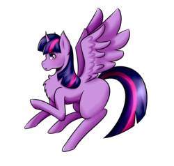 Size: 1993x1901 | Tagged: safe, artist:mocaangel, twilight sparkle, alicorn, pony, g4, :o, blushing, chest fluff, cute, female, leg fluff, looking up, mare, missing cutie mark, open mouth, raised hoof, simple background, solo, spread wings, transparent background, twilight sparkle (alicorn), wings