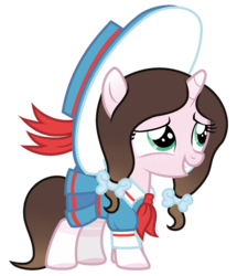 Size: 1024x1189 | Tagged: safe, artist:cindystarlight, oc, oc only, oc:cindy, pony, unicorn, clothes, female, filly, hat, simple background, solo, transparent background