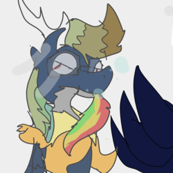 Size: 5000x5000 | Tagged: safe, artist:thepowerbeast, oc, oc only, oc:dragon chick, unnamed oc, dracony, hybrid, pony, absurd resolution, fetish, picture frame, ponified, tail, tail sticking out, vore
