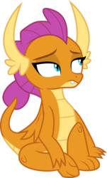Size: 3000x4973 | Tagged: safe, artist:cloudy glow, smolder, dragon, g4, the hearth's warming club, .ai available, dragoness, female, simple background, sitting, solo, transparent background, vector