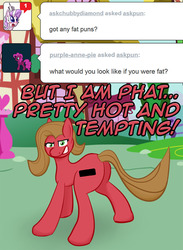 Size: 585x800 | Tagged: safe, artist:command-a-pony, oc, oc only, oc:pun, pony, ask pun, ask, butt, female, mare, plot, solo
