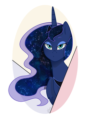 Size: 1024x1366 | Tagged: safe, artist:ridgessky, princess luna, alicorn, pony, g4, female, looking at you, mare, solo