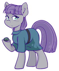 Size: 1530x1840 | Tagged: safe, artist:midnightpremiere, boulder (g4), maud pie, earth pony, pony, g4, clothes, female, mare, simple background, solo, transparent background