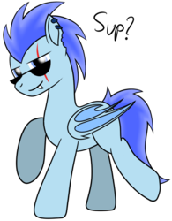 Size: 522x670 | Tagged: safe, artist:cloudy95, oc, oc only, oc:absolute zero, bat pony, pony, male, scar, simple background, solo, stallion, sunglasses, transparent background