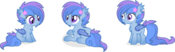 Size: 9343x2816 | Tagged: safe, artist:cirillaq, oc, oc only, oc:astral flare, bat pony, pony, absurd resolution, female, filly, simple background, solo, transparent background, vector
