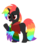 Size: 400x509 | Tagged: safe, artist:achuni, artist:selenaede, oc, oc only, oc:rainbow reggae, pony, unicorn, base used, clothes, female, hoodie, mare, open mouth, pixel art, rainbow hair, raised hoof, scene kid, simple background, solo, transparent background