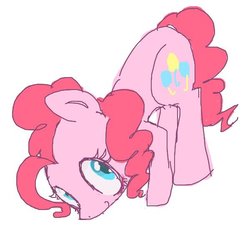 Size: 600x600 | Tagged: safe, artist:ume89s, pinkie pie, earth pony, pony, g4, female, looking at you, mare, smiling, solo