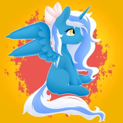 Size: 894x894 | Tagged: safe, artist:dolphintales, oc, oc only, oc:fleurbelle, alicorn, pony, alicorn oc, bow, hair bow, solo