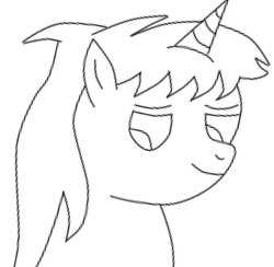 Size: 612x598 | Tagged: safe, oc, oc only, pony, unicorn, black and white, bust, grayscale, monochrome, simple background, solo, white background
