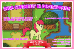 Size: 1034x689 | Tagged: safe, artist:apricot strudel, artist:artattax, pony, advertisement, game, generic pony, solo