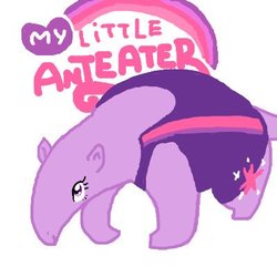 Size: 400x400 | Tagged: safe, artist:ume89s, twilight sparkle, anteater, g4, female, my little x, solo, species swap